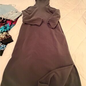 Dudley Stephens Black Fleece Turtleneck Dress